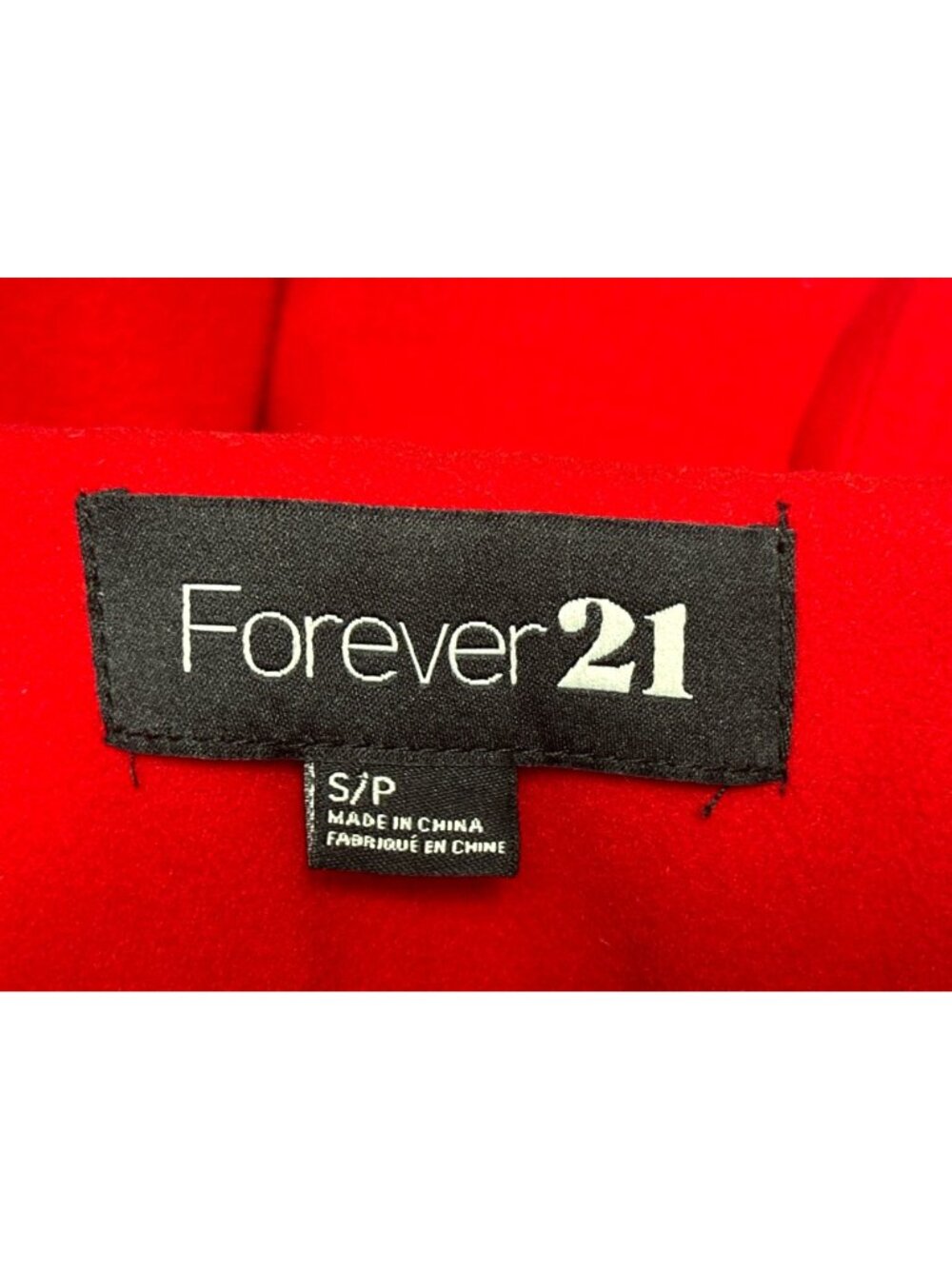 Forever 21 Size Small Red Peacoat Ribbed Shawl Collar Double Breasted Retro Chic - Picture 6 of 11